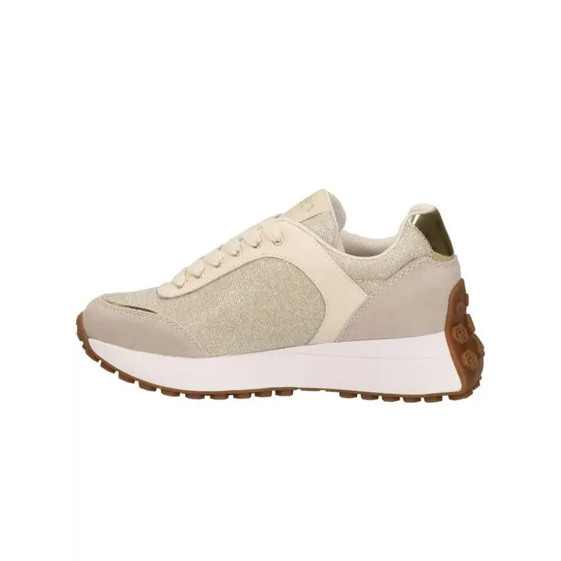 LIU JO SNEAKER COW SUEDE/LUREX MESH PURITY BEIGE