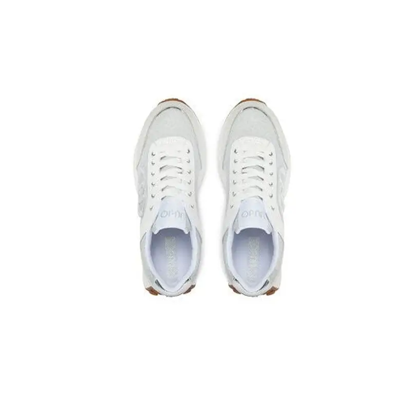LIU JO SNEAKER COW SUEDE/LUREX MESH PURITY BLANCO