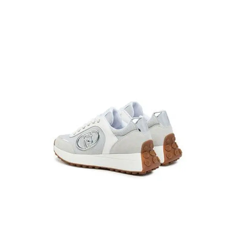 LIU JO SNEAKER COW SUEDE/LUREX MESH PURITY BLANCO