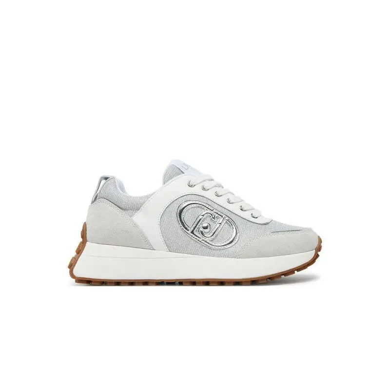 LIU JO SNEAKER COW SUEDE/LUREX MESH PURITY BLANCO