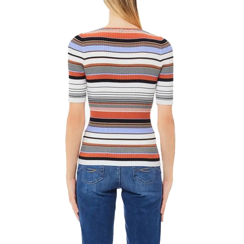 LIU JO SWEATER MULTICOLOR STRIPES L