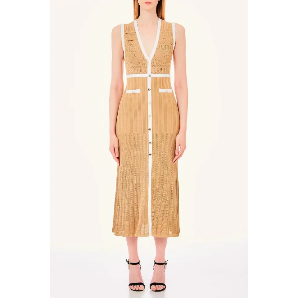 LIU JO VESTIDO DE PUNTO CAMEL