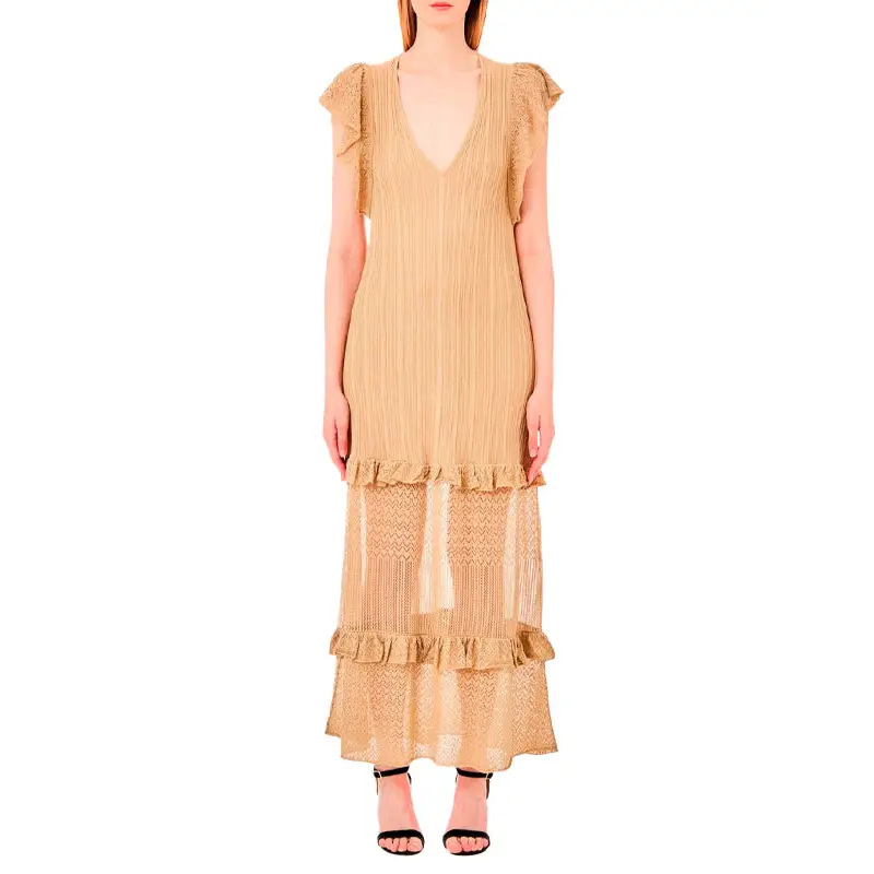LIU JO VESTIDO DE PUNTO DORADO