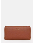 LIU JO WALLET WITH ZIP IN FAUX LEATHER MARRON