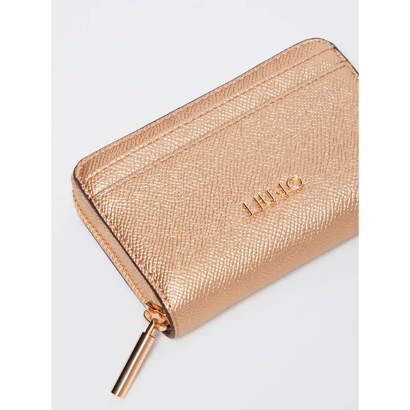 LIUJO CARTERA PEQUEÑA CON CREMALLERA GOLD - TALLA ÚNICA