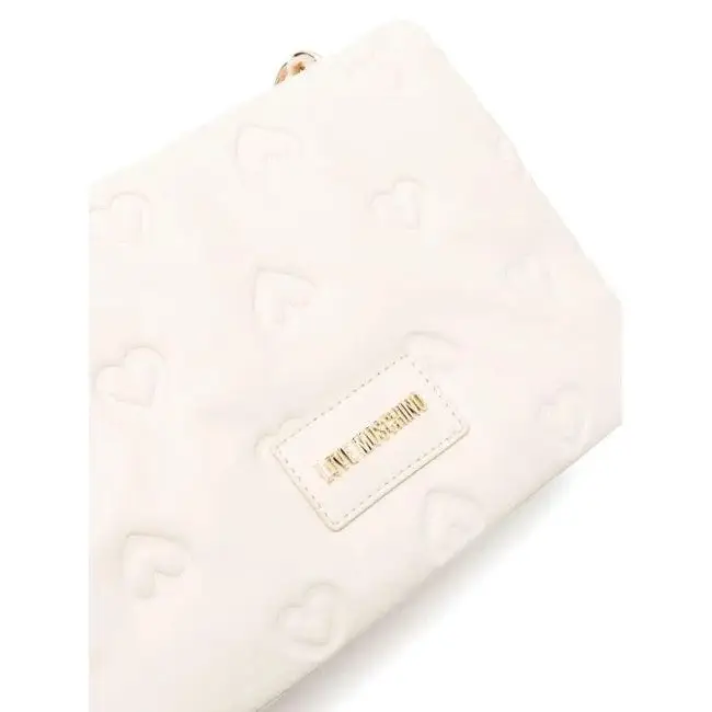 LOVE MOSCHINO BANDOLERA ACOLCHADA MARFIL - TALLA ÚNICA