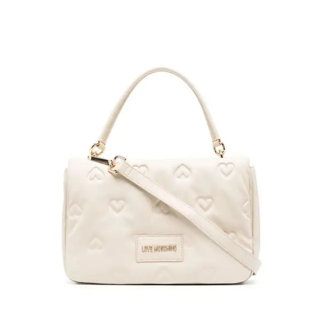 LOVE MOSCHINO BANDOLERA ACOLCHADA MARFIL - TALLA ÚNICA