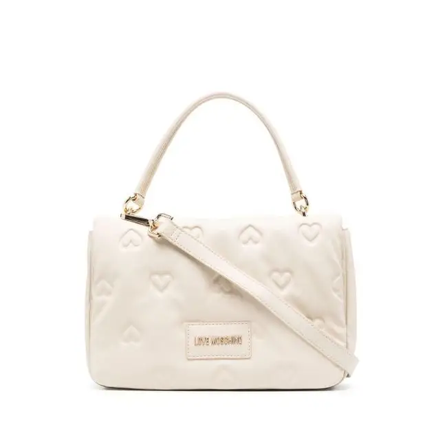 LOVE MOSCHINO BANDOLERA ACOLCHADA MARFIL - TALLA ÚNICA