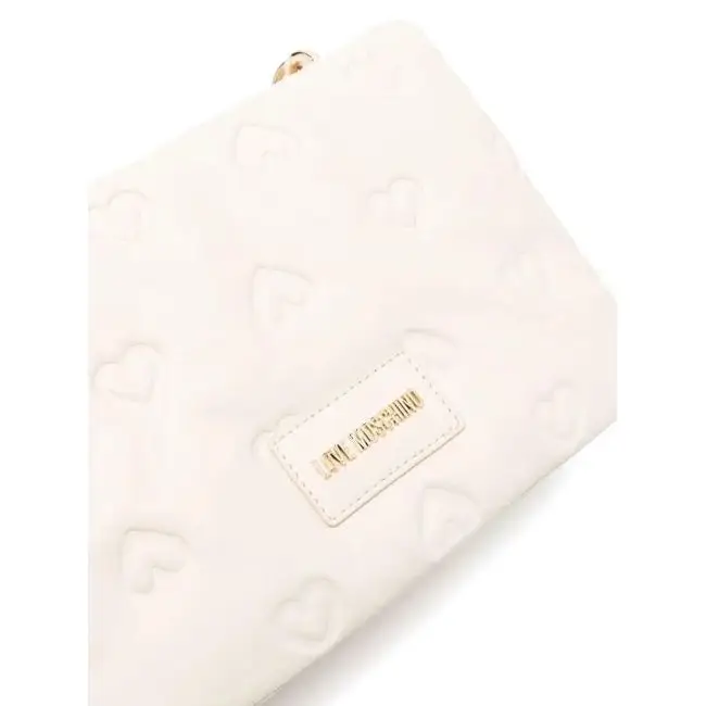 LOVE MOSCHINO BANDOLERA ACOLCHADA MARFIL - TALLA ÚNICA