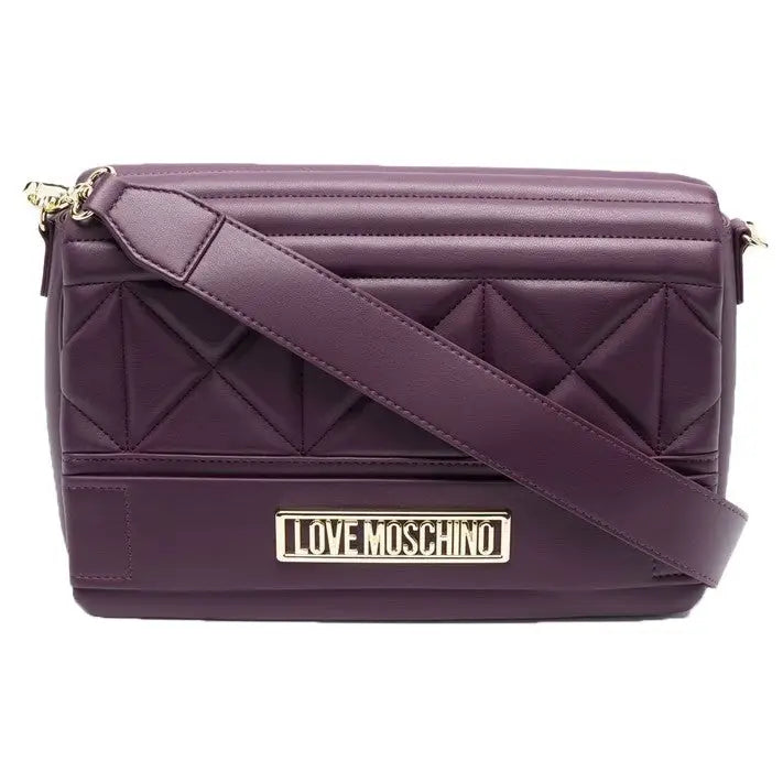 LOVE MOSCHINO BANDOLERA LILA ACOLCHADA - TALLA ÚNICA