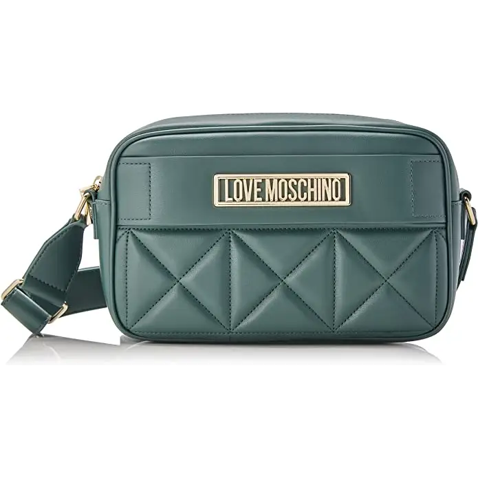 LOVE MOSCHINO BOLSO BANDOLERA ACOLCHADA VERDE - TALLA ÚNICA