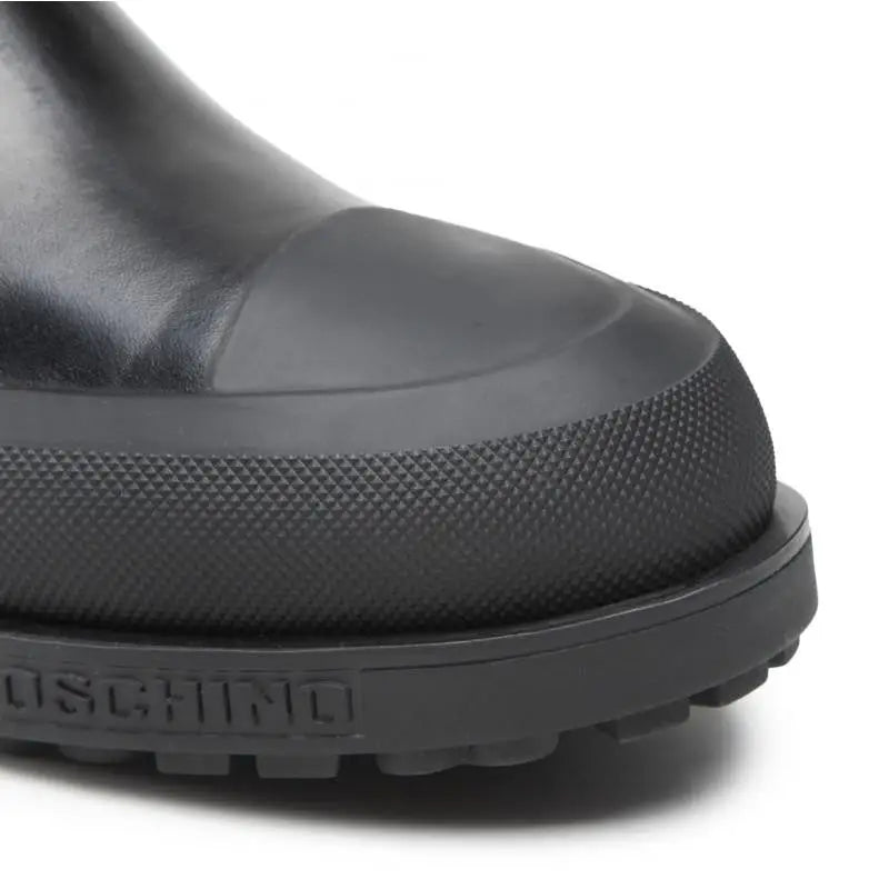 LOVE MOSCHINO BOTA ALTA BLACK CALF BLACK NYLON