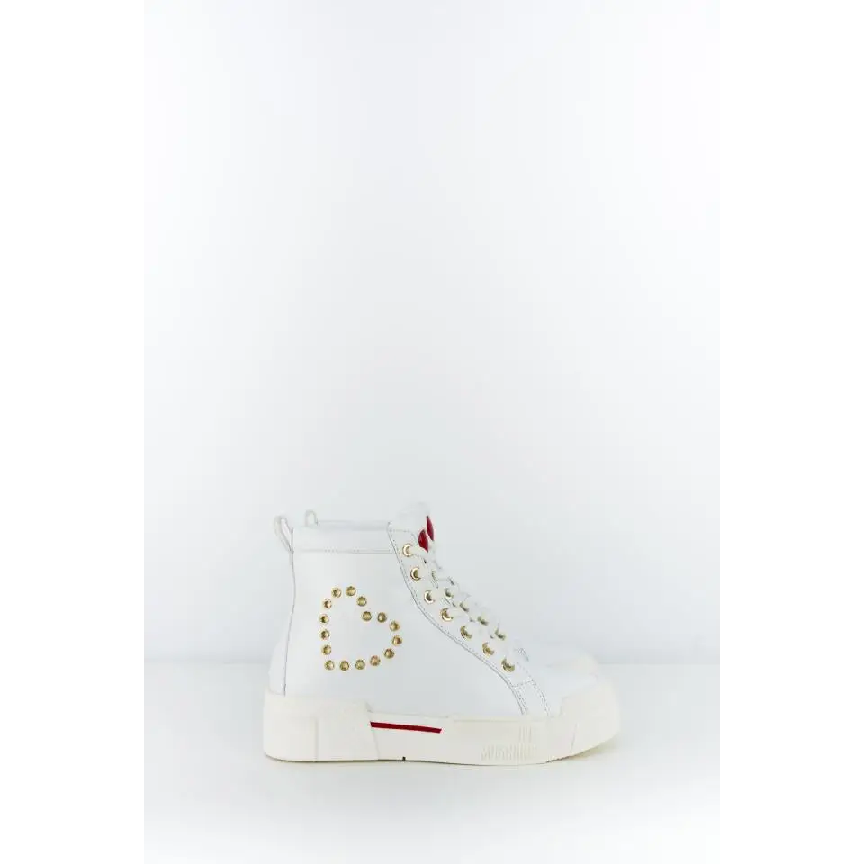 LOVE MOSCHINO BOTÍN CORDONES BLANCO
