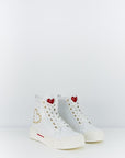 LOVE MOSCHINO BOTÍN CORDONES BLANCO