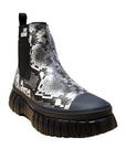 LOVE MOSCHINO BOTIN ROCK PYTHON PRINTED CALF