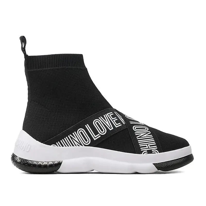 LOVE MOSCHINO CALCETÍN NEGRO Y BLANCO