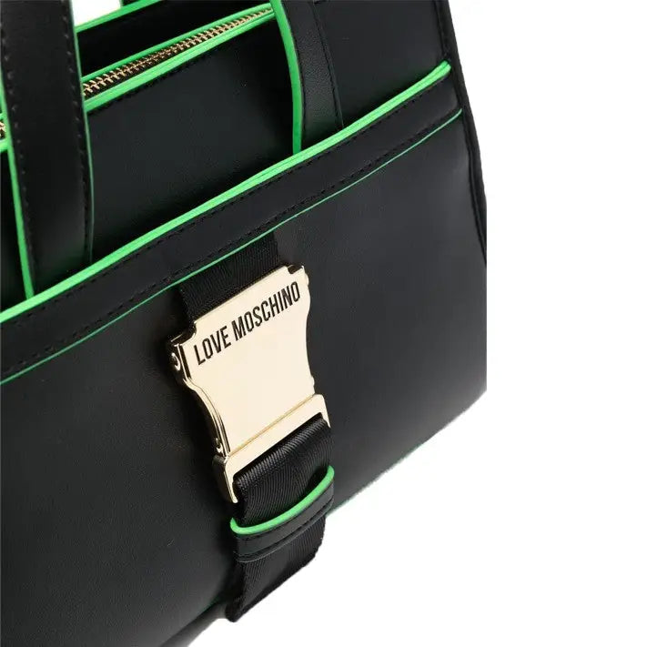 LOVE MOSCHINO MINI BOLSO NEGRO Y VERDE - TALLA ÚNICA