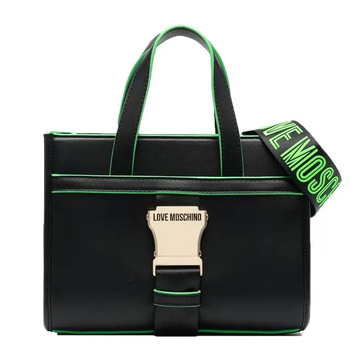 LOVE MOSCHINO MINI BOLSO NEGRO Y VERDE - TALLA ÚNICA