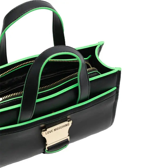LOVE MOSCHINO MINI BOLSO NEGRO Y VERDE - TALLA ÚNICA