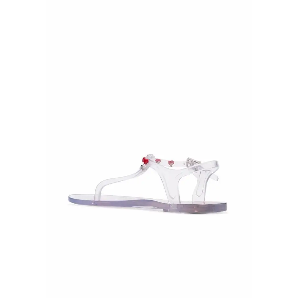 LOVE MOSCHINO SANDALIAS DE DEDO TRANSPARENTES