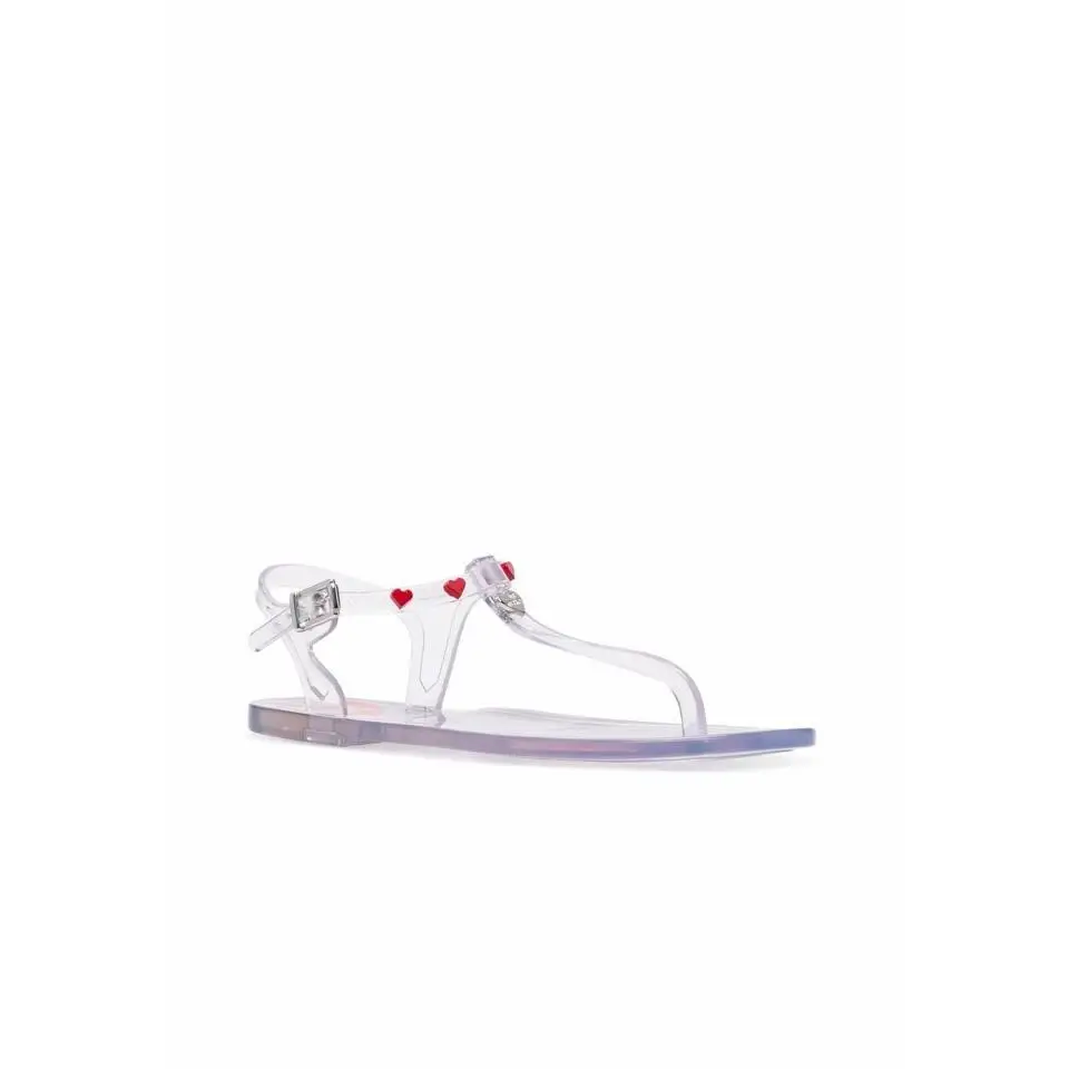 LOVE MOSCHINO SANDALIAS DE DEDO TRANSPARENTES