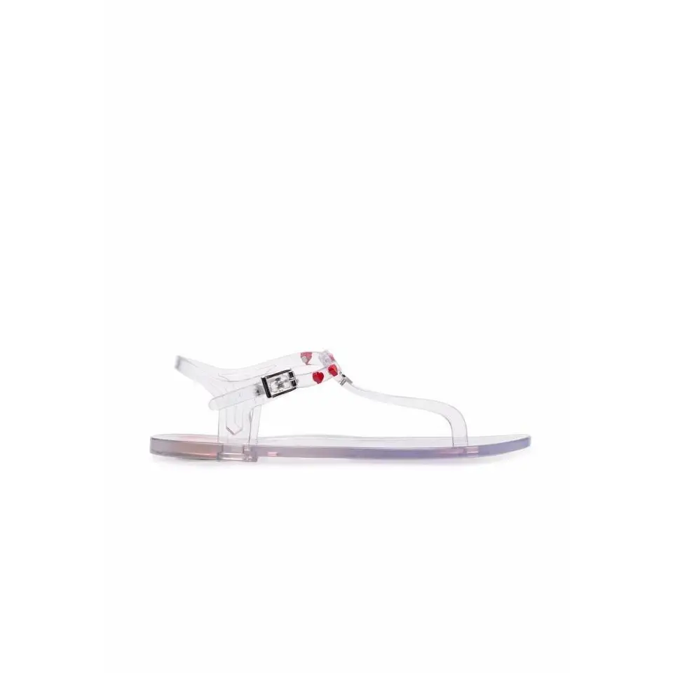 LOVE MOSCHINO SANDALIAS DE DEDO TRANSPARENTES