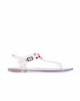 LOVE MOSCHINO SANDALIAS DE DEDO TRANSPARENTES