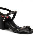 LOVE MOSCHINO SANDALIAS NEGRAS DE TACÓN