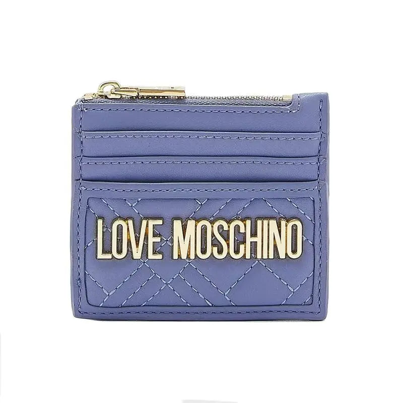 LOVE MOSCHINO TARJETERO-MONEDERO AZUL GLICINE - TALLA ÚNICA