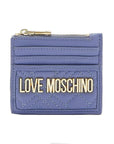 LOVE MOSCHINO TARJETERO-MONEDERO AZUL GLICINE