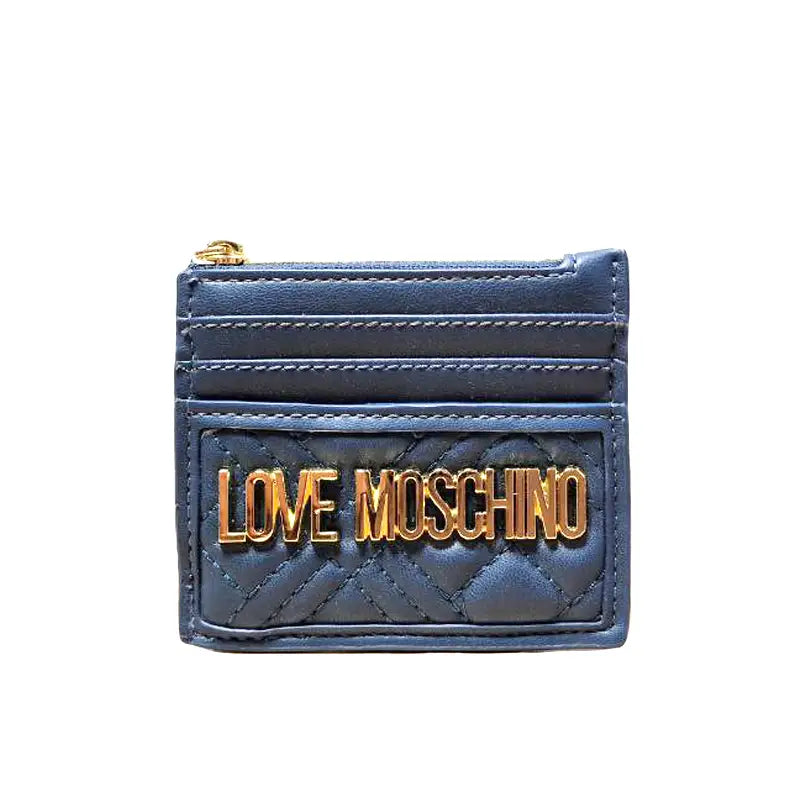 LOVE MOSCHINO TARJETERO-MONEDERO AZUL - TALLA ÚNICA