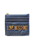 LOVE MOSCHINO TARJETERO-MONEDERO AZUL