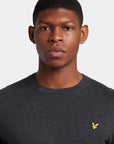 LYLE & SCOTT CREW NECK C MERINO JUMPER CHARCOAL