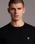 LYLE & SCOTT CREW NECK COTTON MERINO JUMPER BLACK