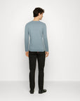 LYLE & SCOTT CREW NECK COTTON MERINO JUMPER BLUE