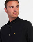 LYLE & SCOTT REGULAR FIT LIGHT WEIGHT OXFORD BLACK