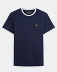 LYLE & SCOTT RINGER T-SHIRT NAVY/WHITE