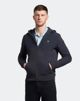 LYLE & SCOTT SOFTSHELL JERSEY ZIP HOODIE DARK NAVY