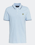 LYLE & SCOTT TIPPED POLO SHIRT LIGHT BLUE/NAVY