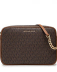 MICHAEL KORS BANDOLERA JET SET BROWN