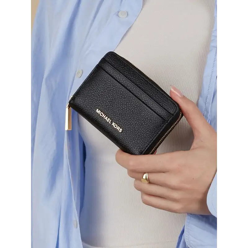 MICHAEL KORS BILLETERA NEGRA CON COMPARTIMENTO - TALLA ÚNICA
