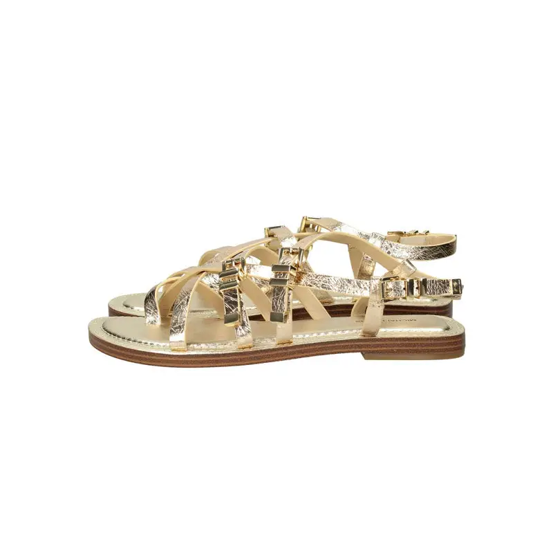 MICHAEL KORS DARRINGTON FLAT SANDAL PALE GOLD