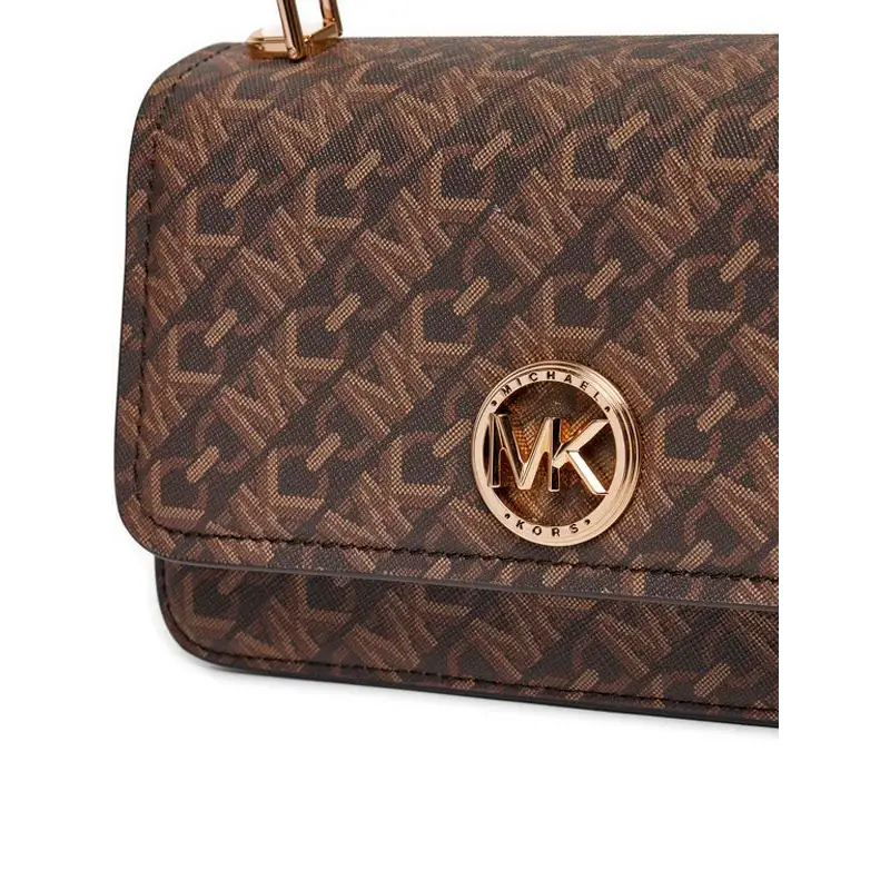 MICHAEL KORS DELANCEY BRN/LUGGAGE SM EW TH CHAIN - TALLA ÚNICA