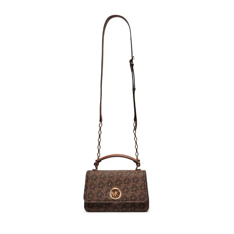 MICHAEL KORS DELANCEY BRN/LUGGAGE SM EW TH CHAIN - TALLA ÚNICA