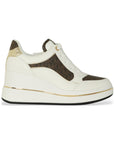 MICHAEL KORS EMMY WEBGE TRAINER LHEATHER BROWN