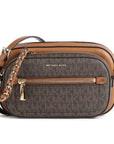 MICHAEL KORS JET SET PEBBLE EMB LTHR BROWN/ACORN