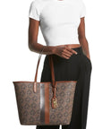 MICHAEL KORS LG EW OPEN TOTE BROWN/LUGGAGE