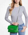 MICHAEL KORS LG SHOULDER HEATHER PALM