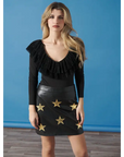 MINUETO BLACK VIOLET BODYSUIT