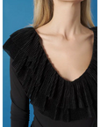 MINUETO BLACK VIOLET BODYSUIT